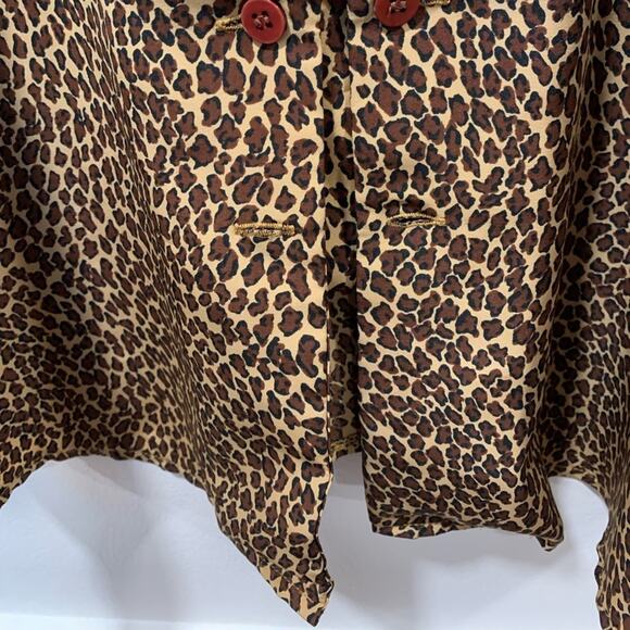VTG Jacyln Smith Cheetah Print Double Button Tunic Top Sz 20W Mobwife Flawed - Picture 8 of 9